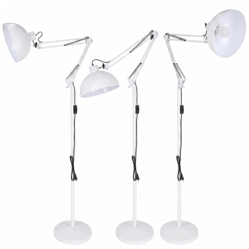 Brilagi - Fleksibel gulvlampe TASKER 1xE27/60W/230V 157 cm hvid