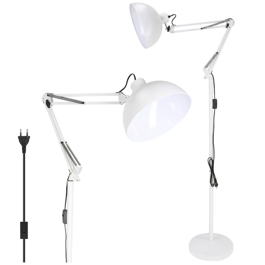 Brilagi - Fleksibel gulvlampe TASKER 1xE27/60W/230V 157 cm hvid