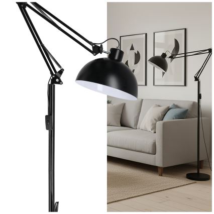 Brilagi - Fleksibel gulvlampe TASKER 1xE27/60W/230V 157 cm sort