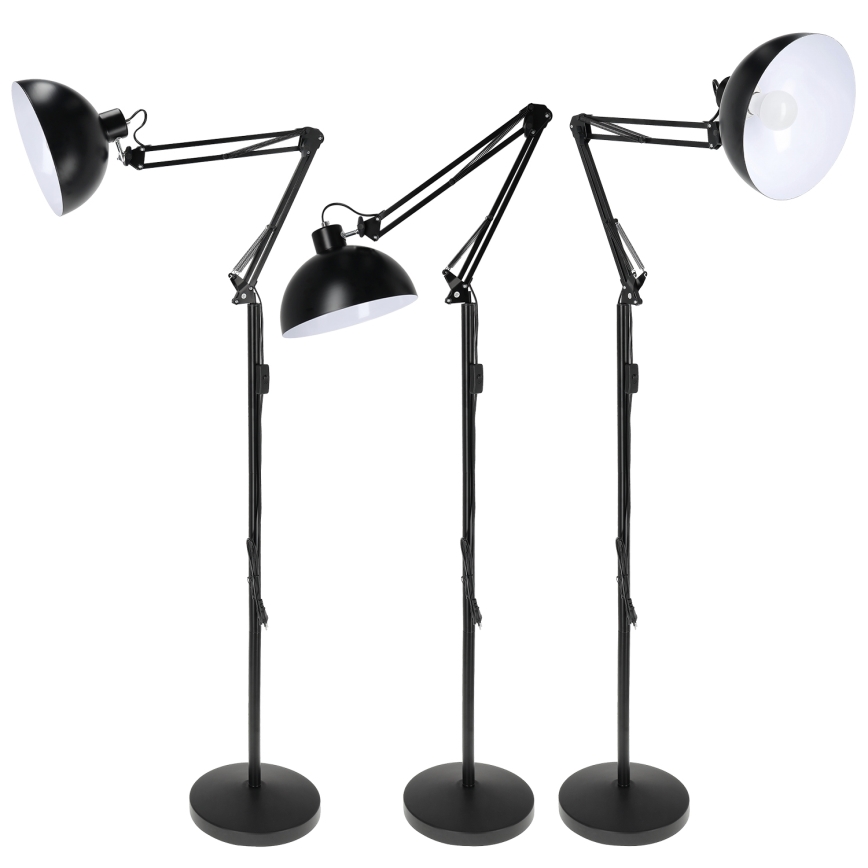 Brilagi - Fleksibel gulvlampe TASKER 1xE27/60W/230V 157 cm sort