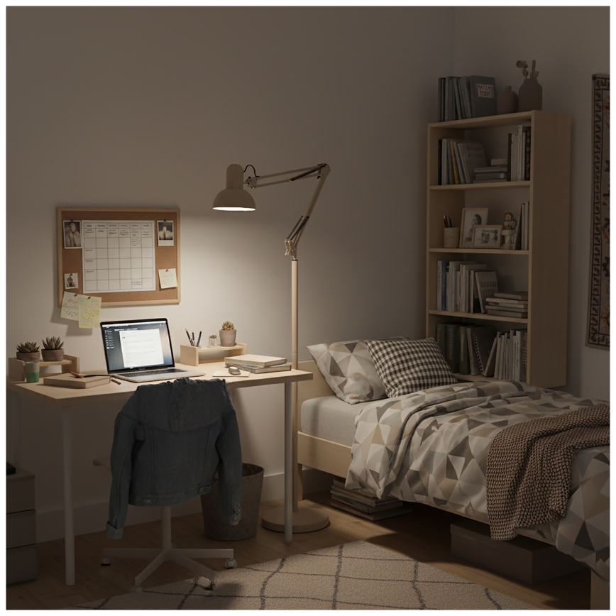 Brilagi - Fleksibel gulvlampe TASKER 1xE27/60W/230V 184 cm beige
