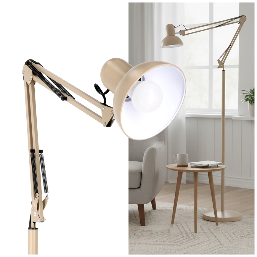 Brilagi - Fleksibel gulvlampe TASKER 1xE27/60W/230V 184 cm beige