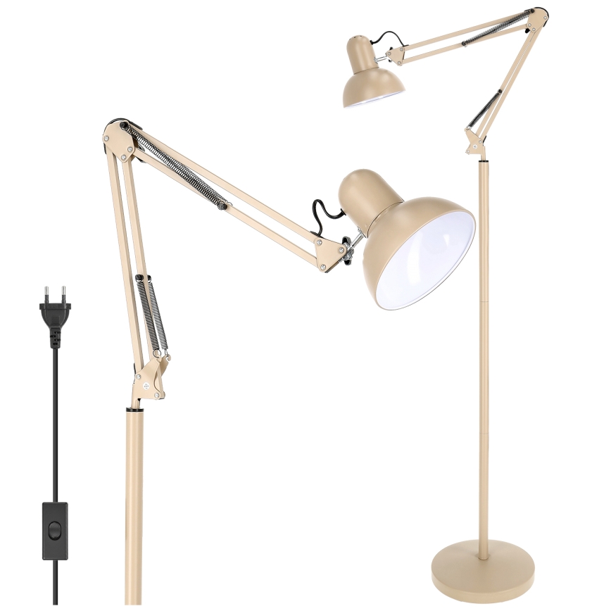 Brilagi - Fleksibel gulvlampe TASKER 1xE27/60W/230V 184 cm beige
