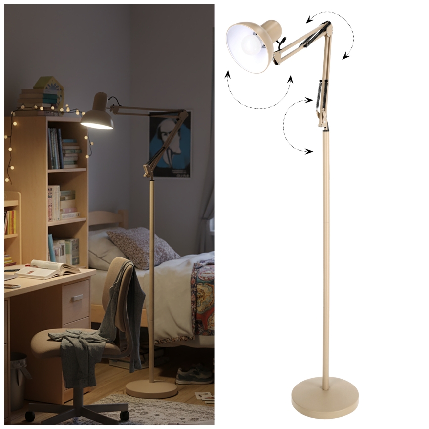 BRILAGI - Fleksibel gulvlampe TASKER 1xE27/60W/230V 184 cm beige