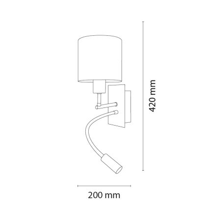 Brilagi - BOBO LED fleksibel væglampe til børn 1xE27/25W/230V + LED/3W sort/hvid/lyserød/feer