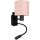 Brilagi - Fleksibel LED-væglampe BOBO 1xE27/25W/230V + LED/3W sort/lyserød