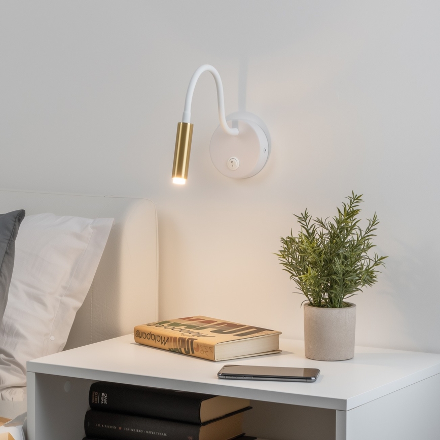 Brilagi - Fleksibel LED væglampe dæmpbar MAYA 1xG9/4W/230V hvid/guldfarvet 2700-6500K Wi-Fi Tuya