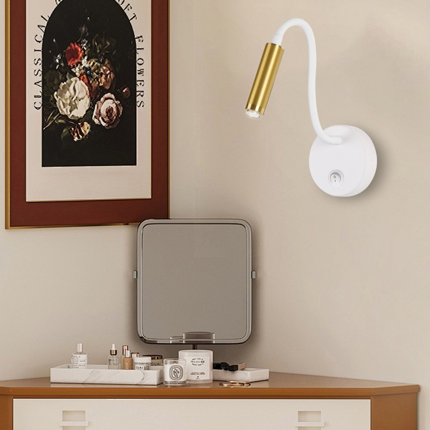 Brilagi - Fleksibel LED væglampe dæmpbar MAYA 1xG9/4W/230V hvid/guldfarvet 2700-6500K Wi-Fi Tuya