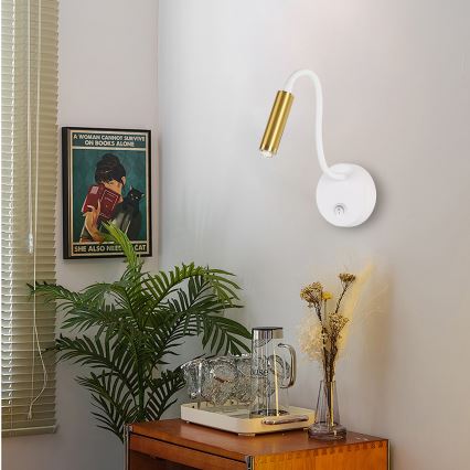 Brilagi - Fleksibel LED væglampe dæmpbar MAYA 1xG9/4W/230V hvid/guldfarvet 2700-6500K Wi-Fi Tuya