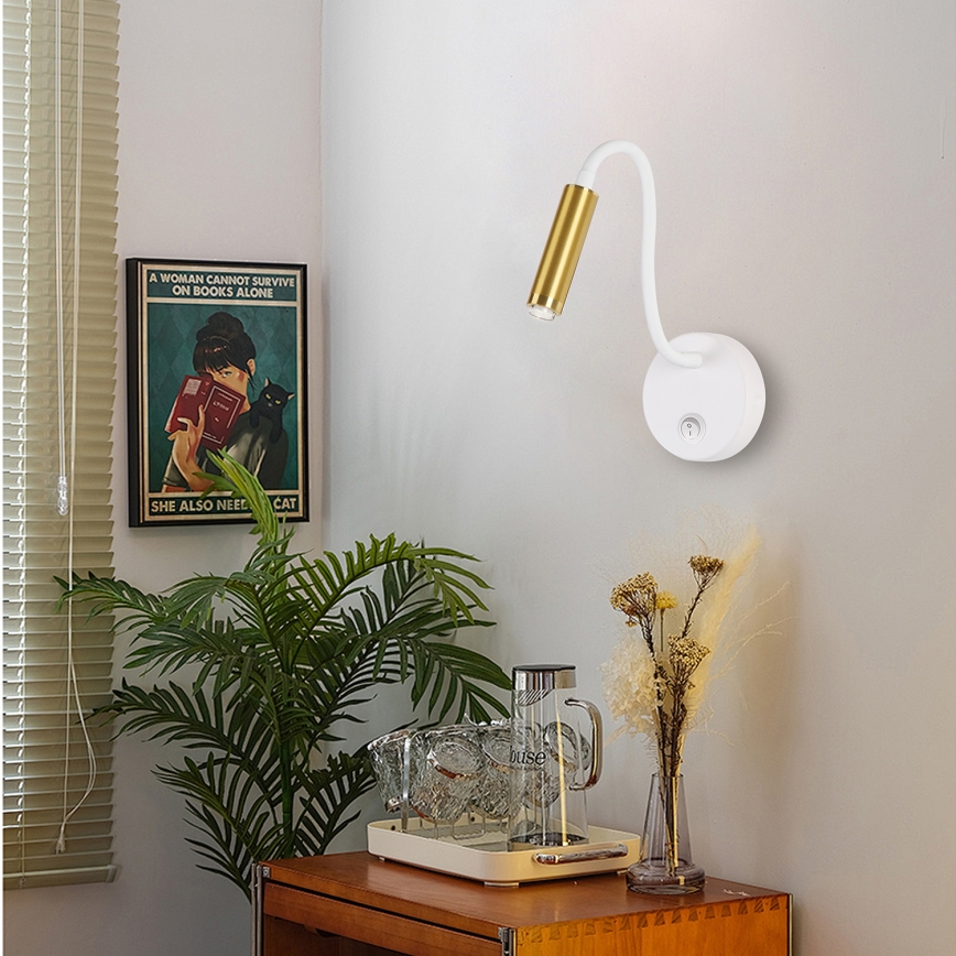 Brilagi - Fleksibel LED væglampe dæmpbar MAYA 1xG9/4W/230V hvid/guldfarvet 2700-6500K Wi-Fi Tuya