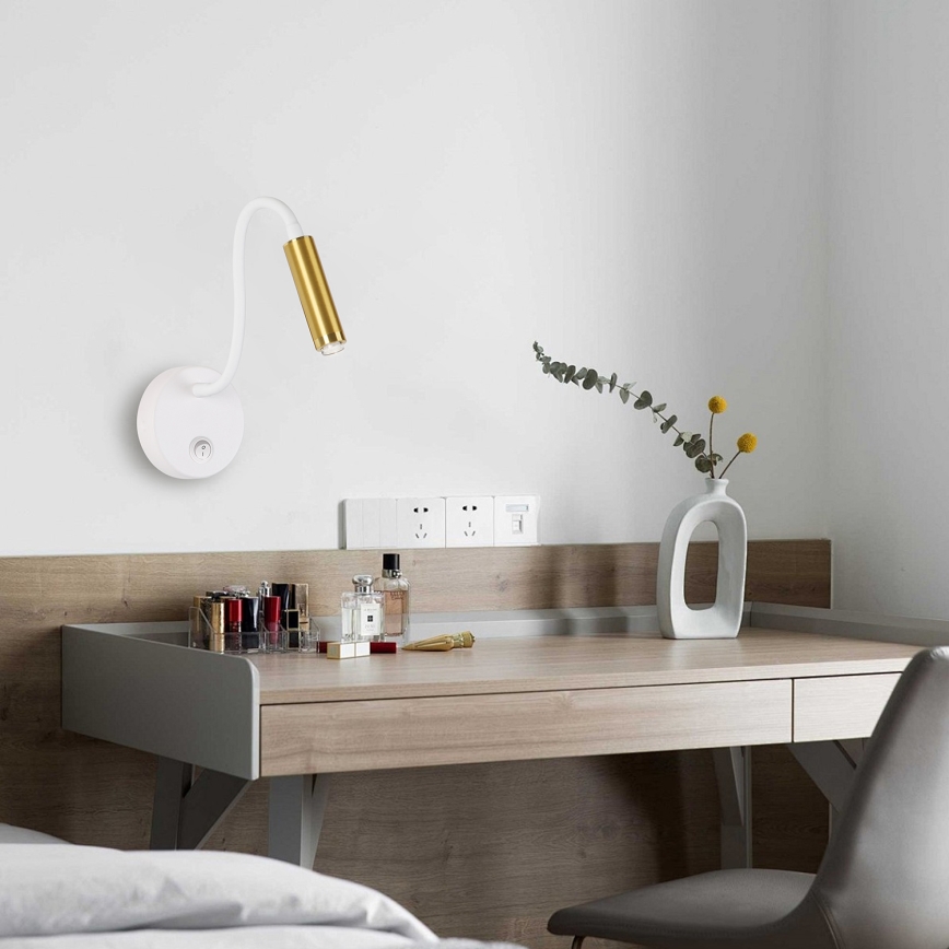 Brilagi - Fleksibel LED væglampe dæmpbar MAYA 1xG9/4W/230V hvid/guldfarvet 2700-6500K Wi-Fi Tuya