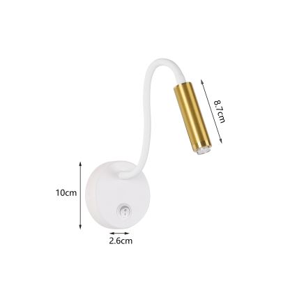 Brilagi - Fleksibel LED væglampe dæmpbar MAYA 1xG9/4W/230V hvid/guldfarvet 2700-6500K Wi-Fi Tuya