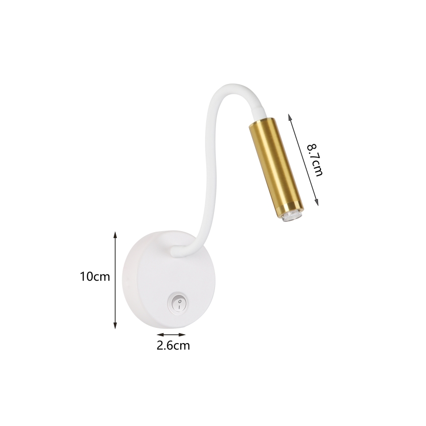 Brilagi - Fleksibel LED væglampe dæmpbar MAYA 1xG9/4W/230V hvid/guldfarvet 2700-6500K Wi-Fi Tuya