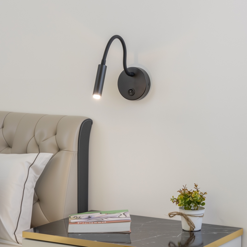 Brilagi - Fleksibel LED væglampe dæmpbar MAYA 1xG9/4W/230V sort 2700-6500K Wi-Fi Tuya