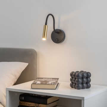 Brilagi - Fleksibel LED væglampe dæmpbar MAYA 1xG9/4W/230V sort/guldfarvet 2700-6500K Wi-Fi Tuya