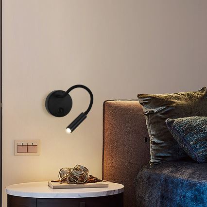 Brilagi - Fleksibel LED væglampe dæmpbar MAYA 1xG9/4W/230V sort 2700-6500K Wi-Fi Tuya