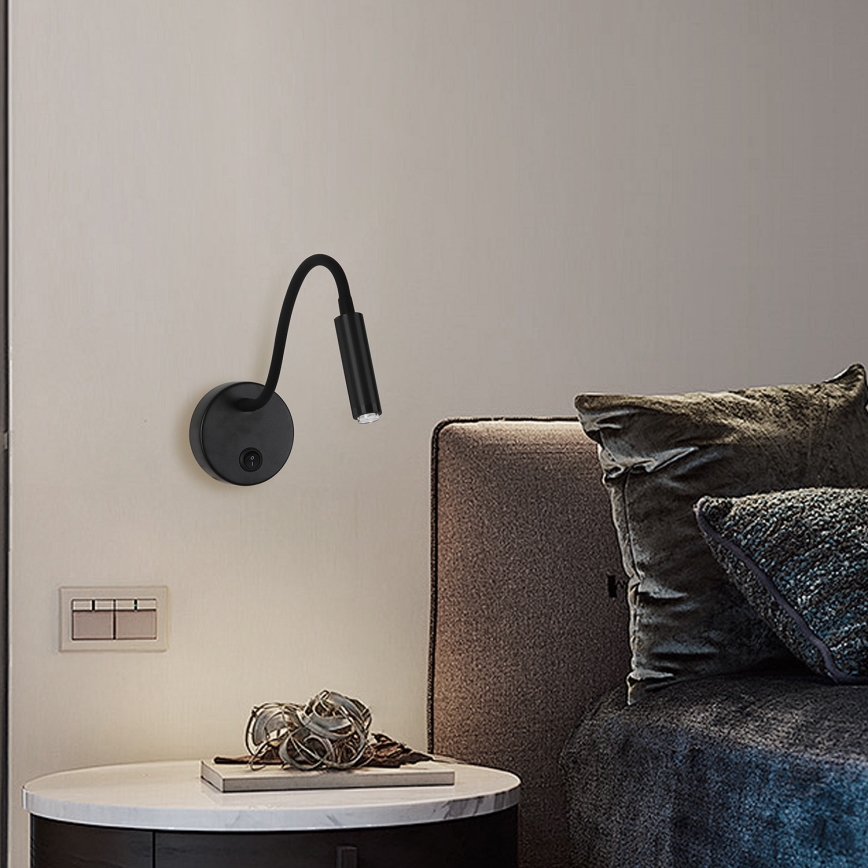 Brilagi - Fleksibel LED væglampe dæmpbar MAYA 1xG9/4W/230V sort 2700-6500K Wi-Fi Tuya