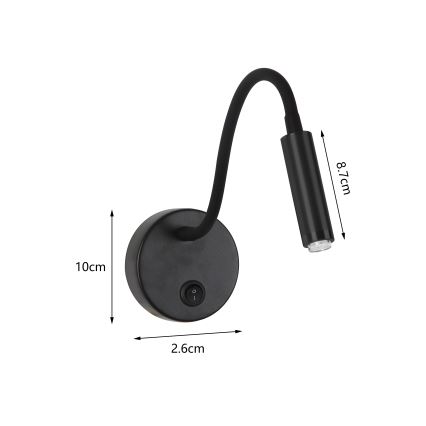 Brilagi - Fleksibel LED væglampe dæmpbar MAYA 1xG9/4W/230V sort 2700-6500K Wi-Fi Tuya