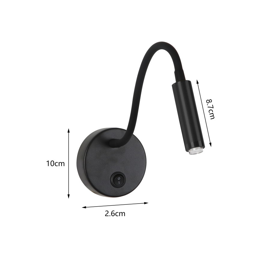 Brilagi - Fleksibel LED væglampe dæmpbar MAYA 1xG9/4W/230V sort 2700-6500K Wi-Fi Tuya