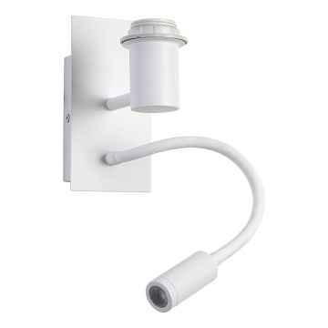 Brilagi - Fleksibel LED væglampe NUBILA 1xE27/25W/230V + LED/3W hvid