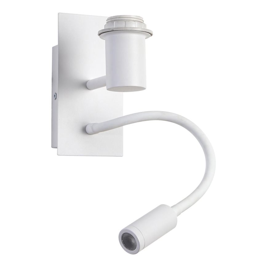 Brilagi - Fleksibel LED væglampe NUBILA 1xE27/25W/230V + LED/3W hvid