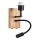 Brilagi - Fleksibel LED væglampe NUBILA WOOD 1xE27/25W/230V + LED/3W eg/sort