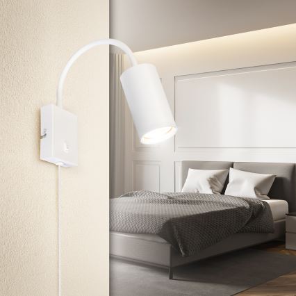 Brilagi - Fleksibel væglampe SELE 1xGU10/30W/230V hvid