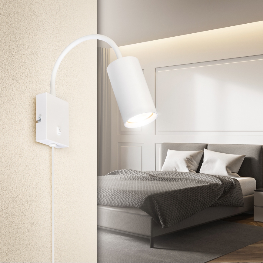 Brilagi - Fleksibel væglampe SELE 1xGU10/30W/230V hvid
