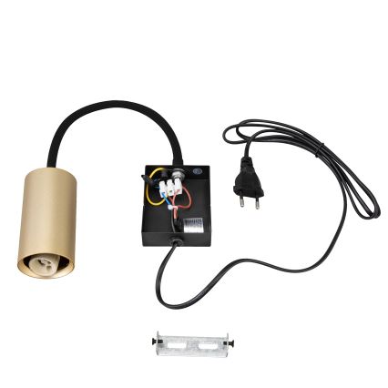 Brilagi - Fleksibel væglampe SELE 1xGU10/30W/230V sort/guldfarvet
