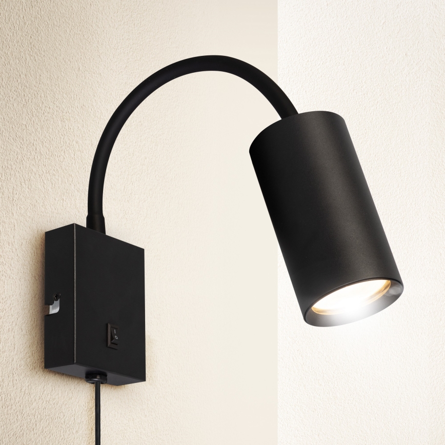 Brilagi - Fleksibel væglampe SELE 1xGU10/30W/230V sort