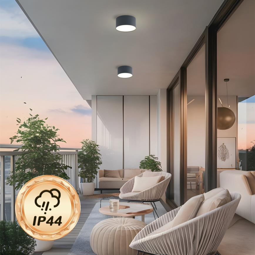 Brilagi - LED loftlampe til badeværelset FORIS LED/14W/230V Ø 12 cm antracit IP44