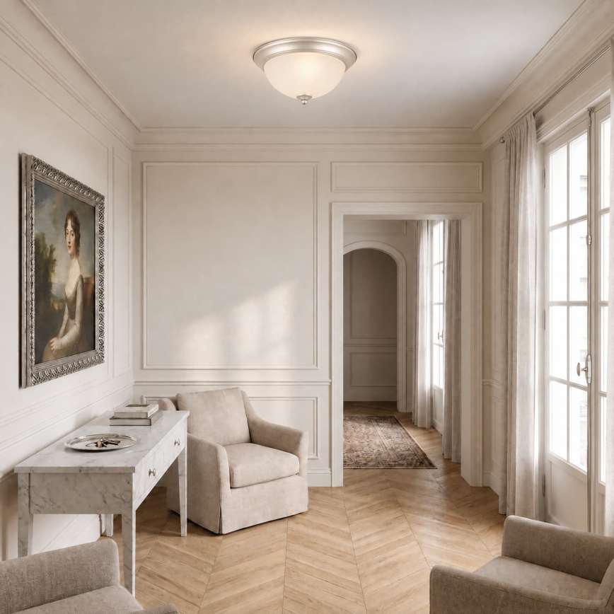 BRILAGI - FRESCO loftlampe, 2xE27/40W/230V, Ø 28 cm, mat krom