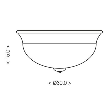 Brilagi - FRESCO loftlampe 2xE27/40W/230V Ø 30 cm, guld