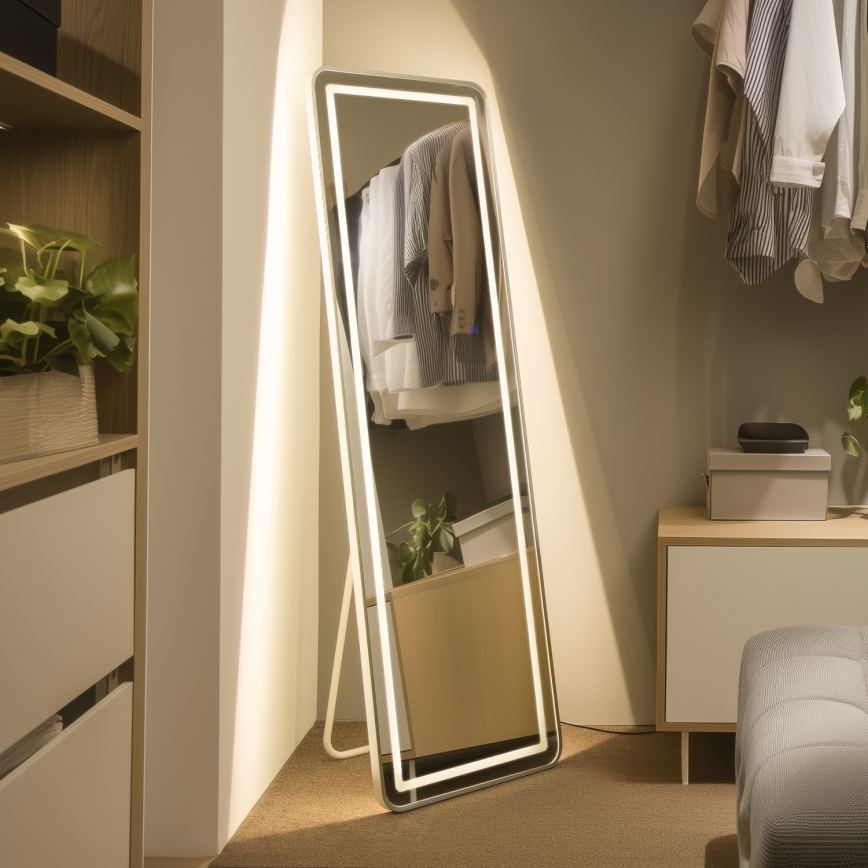 Brilagi - Gulvspejl BELLEZA LED/42W/230V 160x50 cm IP44 CRI 90 dæmpbar + CCT