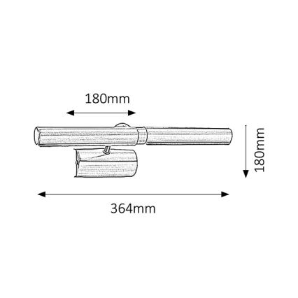 Brilagi - gallerilampe DANAE 2xE14/40W/230V mat krom