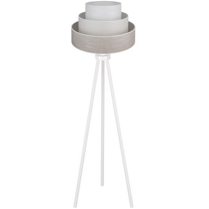 Brilagi - Gulvlampe ALASKA LUNETA 1xE27/15W/230V grå/cremefarvet