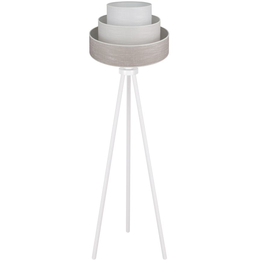 Brilagi - Gulvlampe ALASKA LUNETA 1xE27/15W/230V grå/cremefarvet
