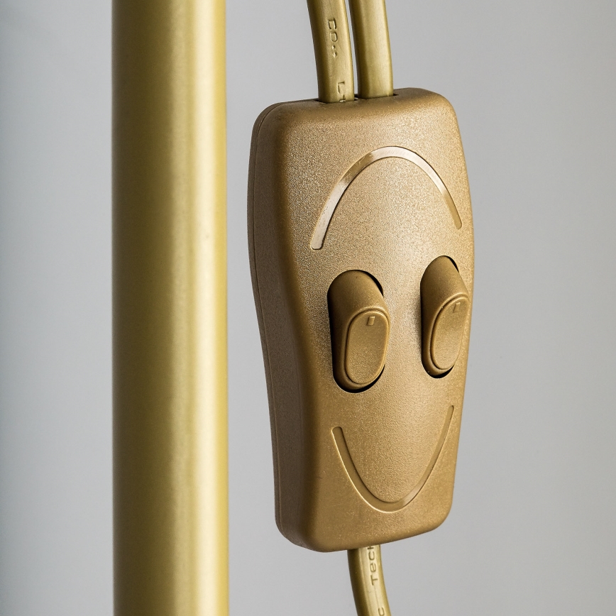 Brilagi - Gulvlampe ARIANA 1xE27/100W/230V + 1xE14/25W guldfarvet