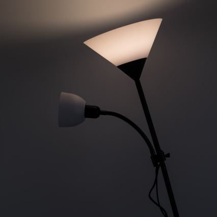 Brilagi - Gulvlampe ARIANA 1xE27/100W/230V + 1xE14/25W sort