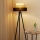 Brilagi - Gulvlampe ASPEN LUNETA 1xE27/15W/230V sort/beige/cremefarvet