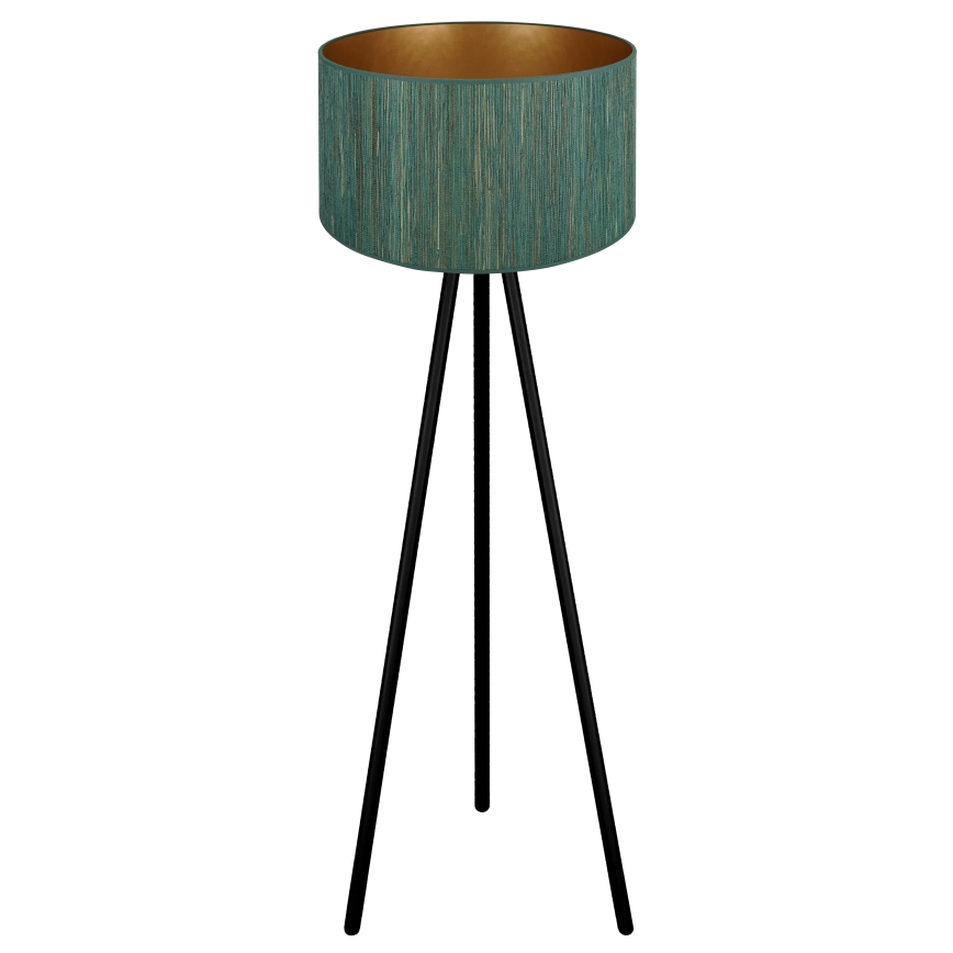 Brilagi - Gulvlampe BOSTON ROLLER 1xE27/15W/230V strå grøn/guldfarvet