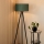 Brilagi - Gulvlampe BOSTON ROLLER 1xE27/15W/230V strå grøn/guldfarvet