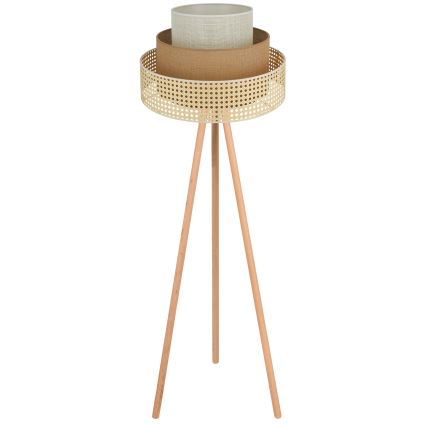Brilagi - Gulvlampe CEDAR LUNETA 1xE27/15W/230V beige/brun/cremefarvet