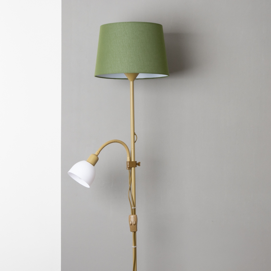 Brilagi - Gulvlampe CERIA 1xE27/100W/230V + 1xE14/25W guld/grøn