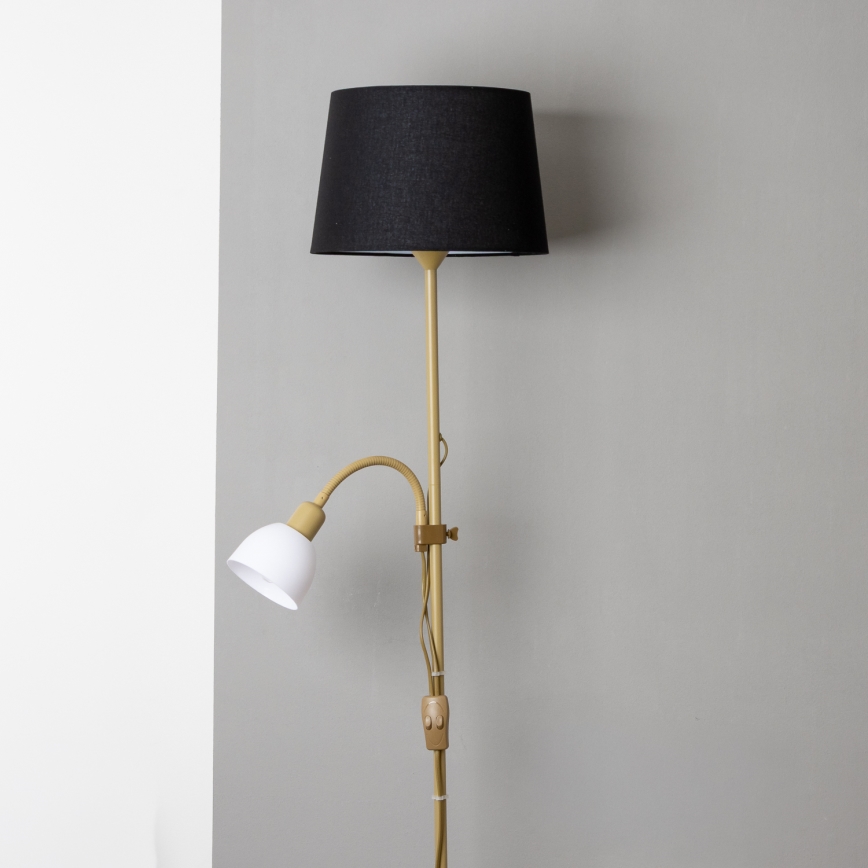 Brilagi - Gulvlampe CERIA 1xE27/100W/230V + 1xE14/25W guld/sort