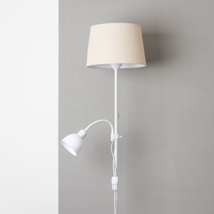 Brilagi - Gulvlampe CERIA 1xE27/100W/230V + 1xE14/25W hvid/beige