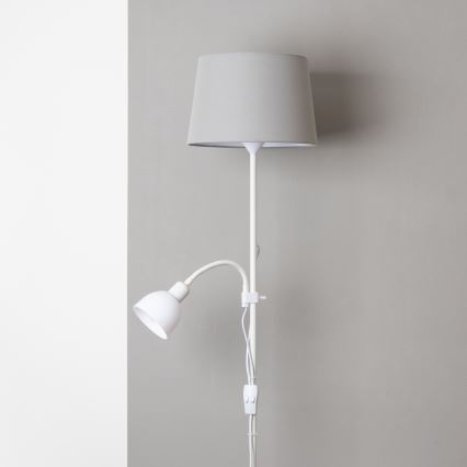 Brilagi - Gulvlampe CERIA 1xE27/100W/230V + 1xE14/25W hvid/grå