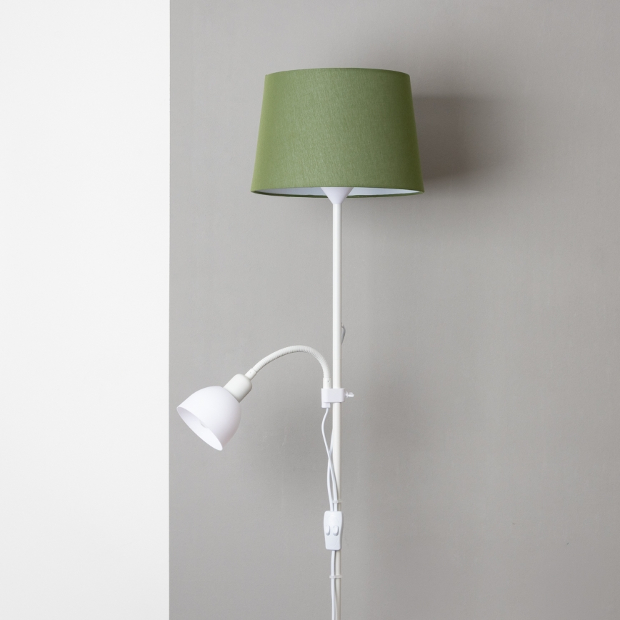 Brilagi - Gulvlampe CERIA 1xE27/100W/230V + 1xE14/25W hvid/grøn