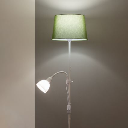 Brilagi - Gulvlampe CERIA 1xE27/100W/230V + 1xE14/25W hvid/grøn