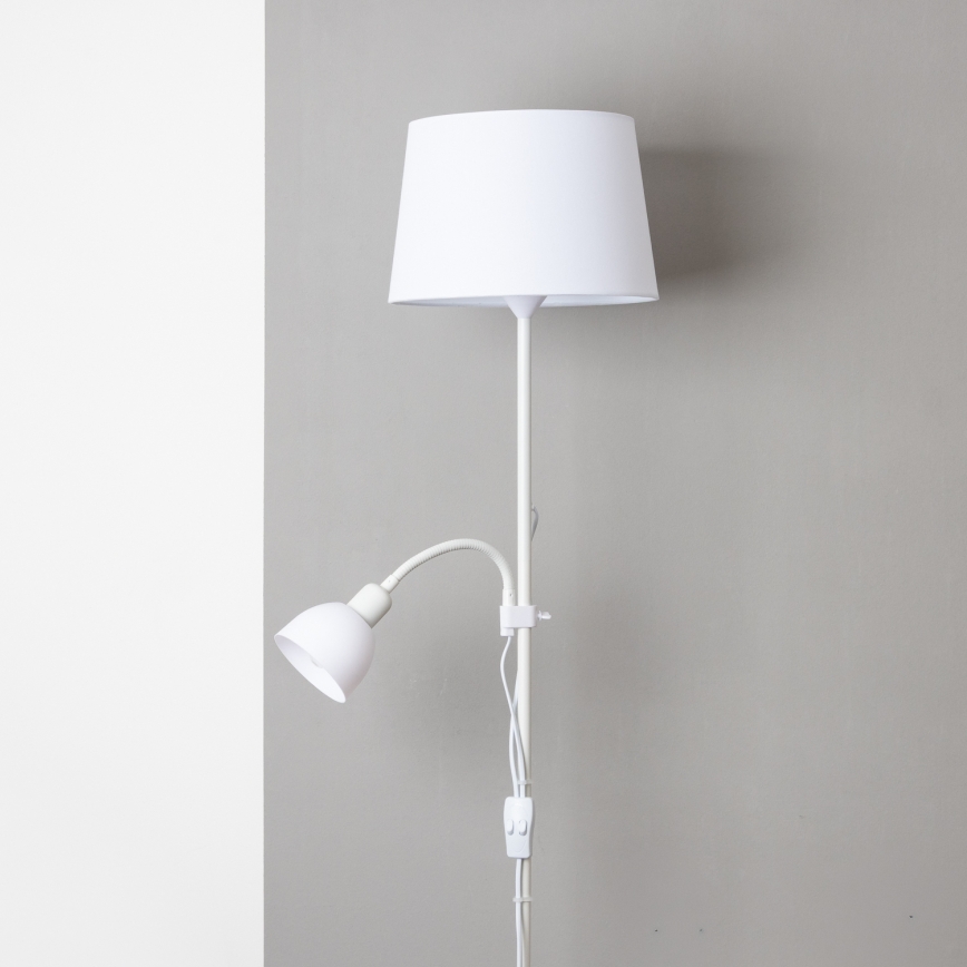 Brilagi - Gulvlampe CERIA 1xE27/100W/230V + 1xE14/25W hvid